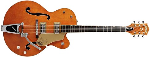 Gretsch guitar in amber orange